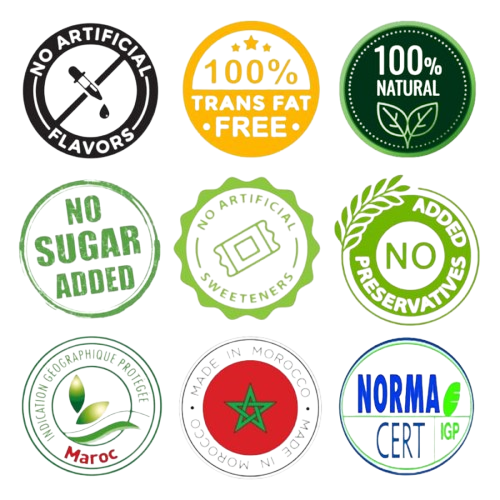 Certification badges for Luzella product